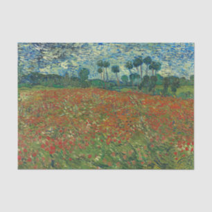Red Poppy Field von Vincent Van Gogh Seidenpapier
