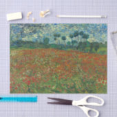 Red Poppy Field von Vincent Van Gogh Seidenpapier (Handwerk)