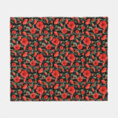 Red Poppy Fleecedecke (Vorderseite (Horizontal))