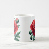 Red Poppy Floral Kaffeetasse (Mittel)