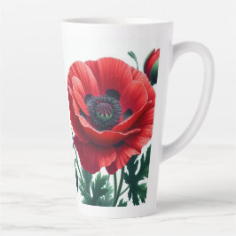 Red Poppy Floral Milchtasse