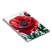 Red Poppy Floral Notizblock (Rechte Seite)