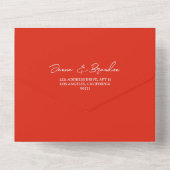 Red Poppy Floral QR Code UAWG Wedding All In One Einladung (Rückseite)