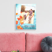 Red Poppy Floral Wedding Foto Keepake Leinwanddruck (Insitu (Wohnzimmer))