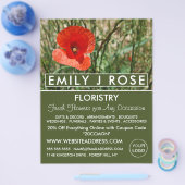 Red Poppy, Floristry Advertising Flyer (Einzeln)