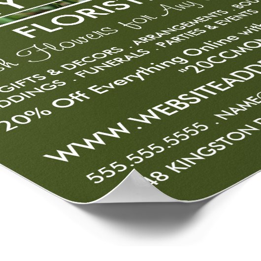 Red Poppy, Floristry Werbung Poster (Ecke)