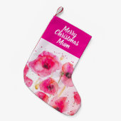 Red Poppy Flowers Poppies Floral Flower Christmas Kleiner Weihnachtsstrumpf (Vorderansicht (hängend))