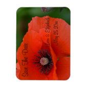 Red Poppy Formal Save the Date Magnet (Vertikal)