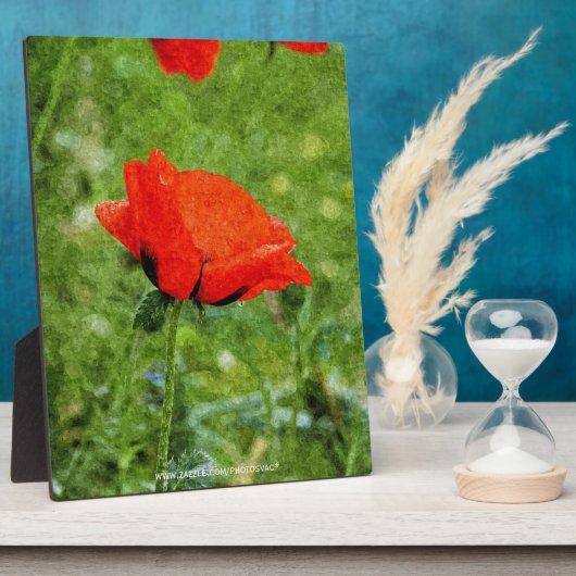 Red Poppy Fotoplatte (Seite)