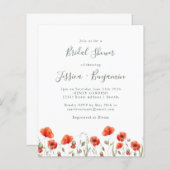Red Poppy Garden Floral Brautparty (Vorne/Hinten)
