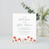 Red Poppy Garden Floral Brautparty (Stehend Vorderseite)