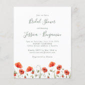 Red Poppy Garden Floral Brautparty (Vorderseite)