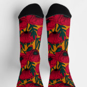Red poppy garden socken (Oben)