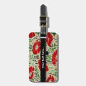 Red Poppy ~ Gepäckmarke Gepäckanhänger (Vorderseite vertikal)