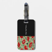 Red Poppy ~ Gepäckmarke Gepäckanhänger (Rückseite vertikal)