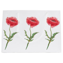 Red Poppy Gift Bag Große Geschenktüte