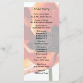 Red Poppy-Hochzeitsprogramm in Sunshine Programm (Rückseite)