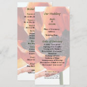Red Poppy-Hochzeitsprogramm in Sunshine Programm (Vorne/Hinten)