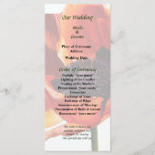 Red Poppy-Hochzeitsprogramm in Sunshine Programm (Vorderseite)