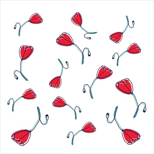 Red Poppy Jumbo Stoffbeutel