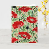 Red Poppy Karte (Gelbe Blume)