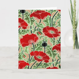 Red Poppy Karte