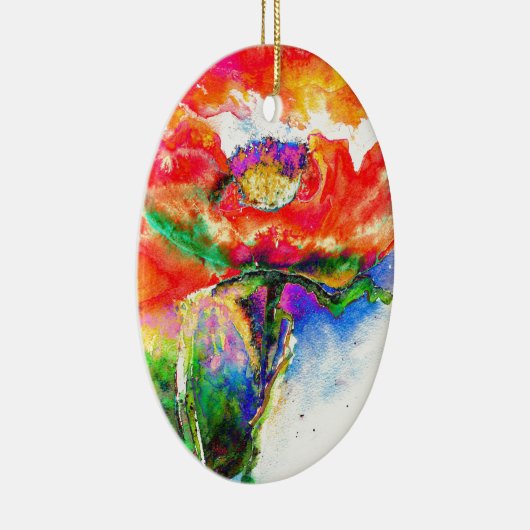 Red Poppy Keramikornament (Rechts)