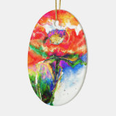 Red Poppy Keramikornament (Links)