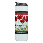 Red Poppy Line Tänzer Art Thermal Tumbler Thermosbecher (Nach rechts gedreht)