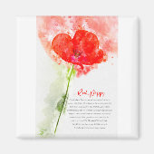 Red Poppy Magnet (Vorne)