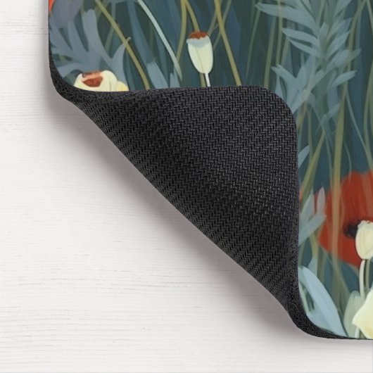 Red Poppy Meadow Mousepad (Ecke)