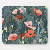 Red Poppy Meadow Mousepad (Vorne)