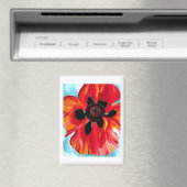 „Red Poppy No VI“ , Georgia O'Keeffe, Magnet (In Situ (Geschirrspüler))