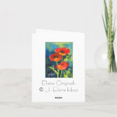 RED POPPY Note Card Karte (Rückseite)