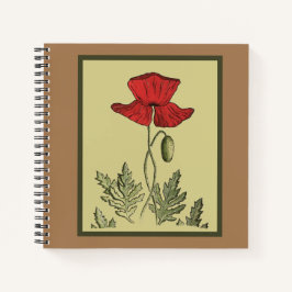 Red Poppy Notizblock