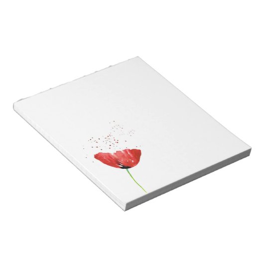 Red Poppy Notizblock (angewinkelt)