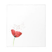 Red Poppy Notizblock (Vorderseite)