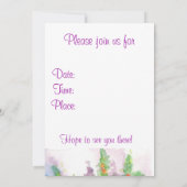 Red Poppy Orange Gladiola Watercolor Blume Party Einladung (Rückseite)