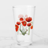 RED POPPY Parade Floral Glas (Rückseite)