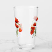 RED POPPY Parade Floral Glas (Links)