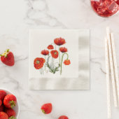 RED POPPY Parade Floral Serviette (Beispiel)