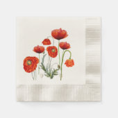 RED POPPY Parade Floral Serviette (Vorderseite)