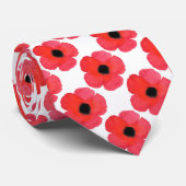Red Poppy Pattern Krawatte (Gerollt)