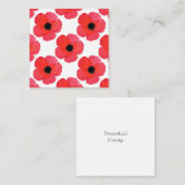 Red Poppy Pattern Mitteilungskarte (Vorne/Hinten)