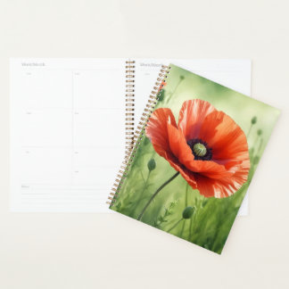 Red Poppy Planner  Planer