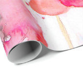 Red Poppy Poppies Flower Floral Watercolor Geschenkpapier (Rolleneckpunkt)