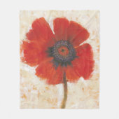 Red Poppy Portrait Fleecedecke (Vorderseite)
