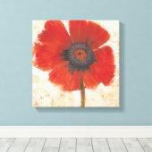 Red Poppy Portrait Leinwanddruck (Insitu (Holzboden))