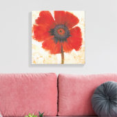 Red Poppy Portrait Leinwanddruck (Insitu (Wohnzimmer))