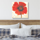 Red Poppy Portrait Leinwanddruck (Insitu (Schlafzimmer))